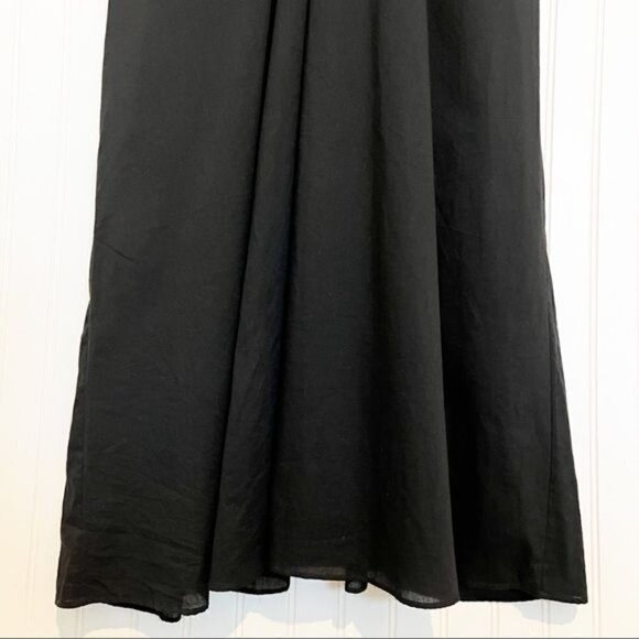 Regina Donde 100% Cotton Bohemian Maxi Dress Swim Coverup Beach Resortwear Black - Picture 3 of 8